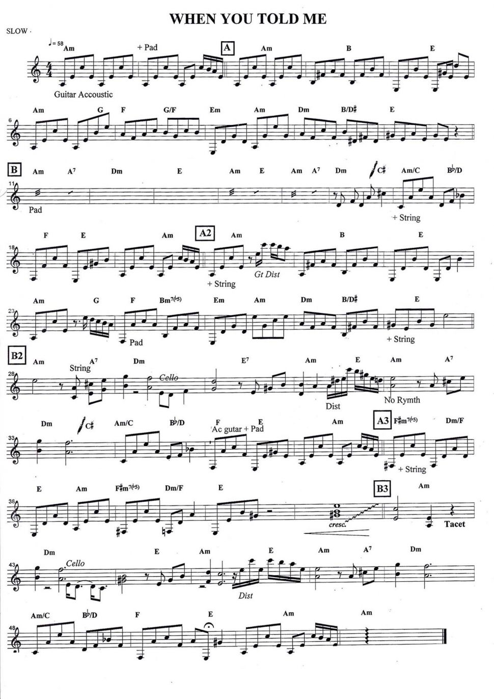 When You Told Me sheet