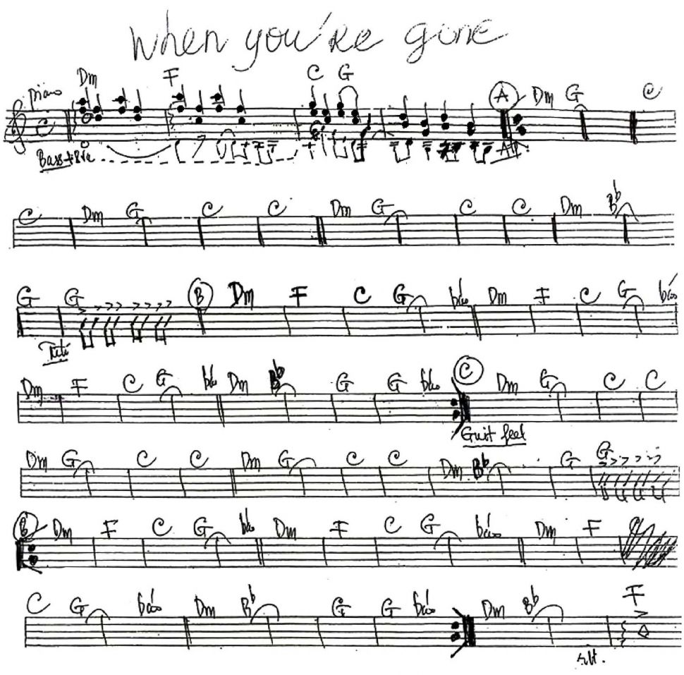 When You're Gone sheet