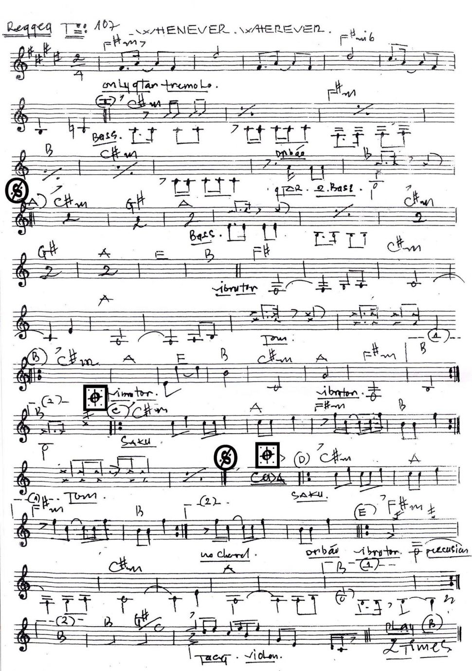 Whenever Whenever sheet