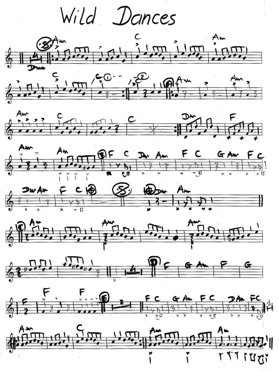 Wild Dances sheet