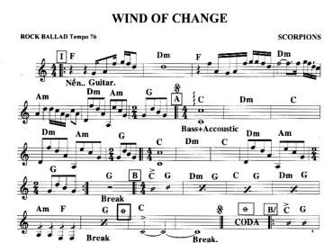 Wind Of Change sheet