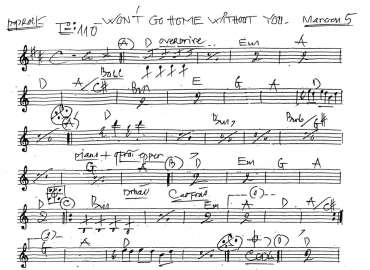 Won't Go Home Without You sheet