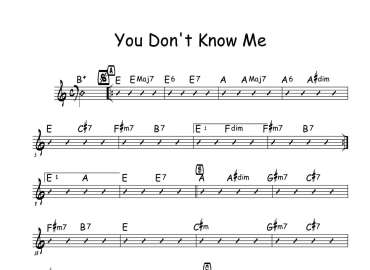 You don't know me sheet 