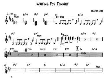 Waiting For Tonight sheet