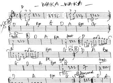 Waka Waka sheet