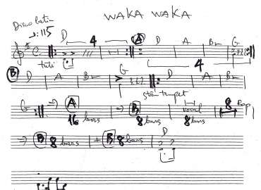 Waka Waka sheet