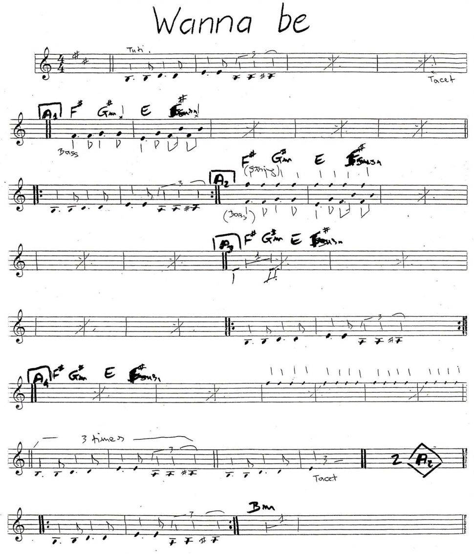 Wanna Be sheet