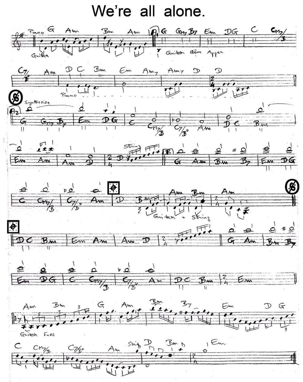 We're All Alone sheet