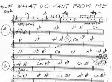 What Do Want From Me sheet