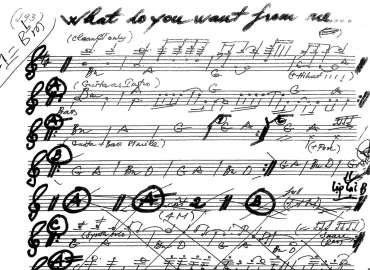 What Do You Want From Me sheet