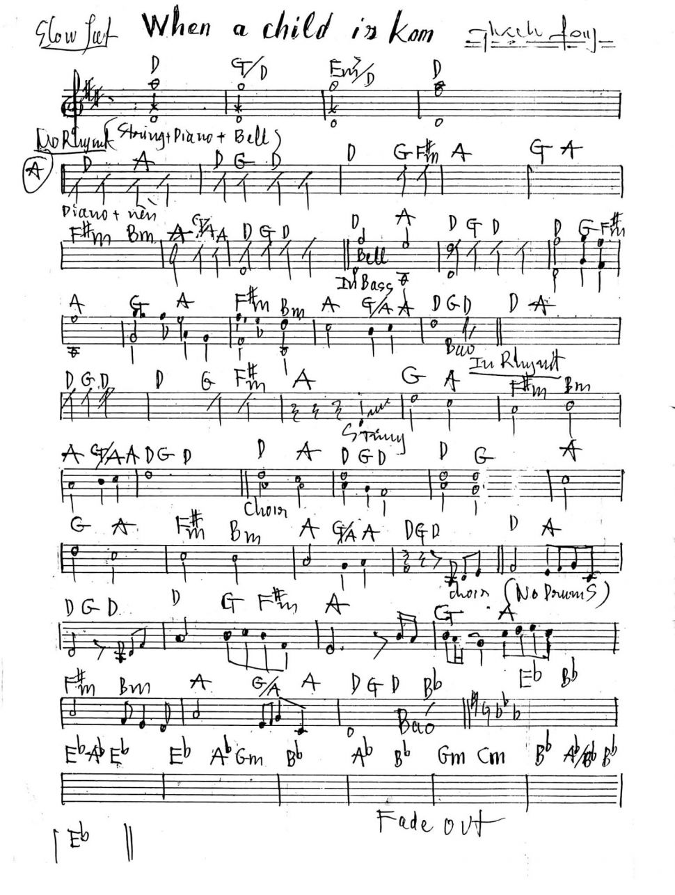 When A Child Is Kom sheet