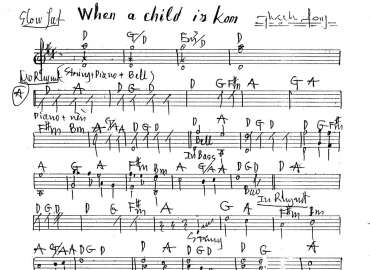 When A Child Is Born sheet