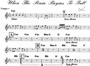When The Rain Begins To Fall sheet