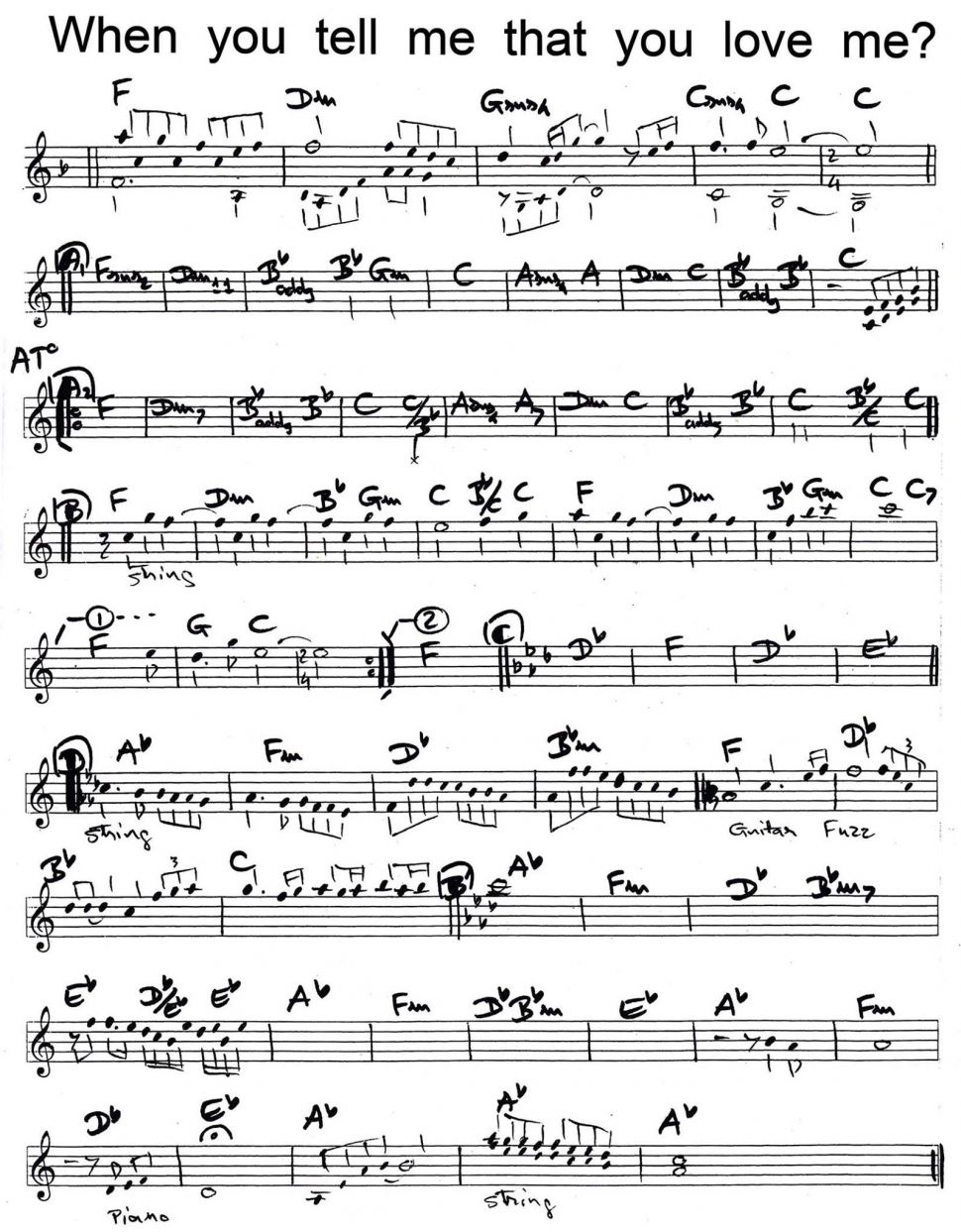 When You Tell Me That You Love Me? sheet