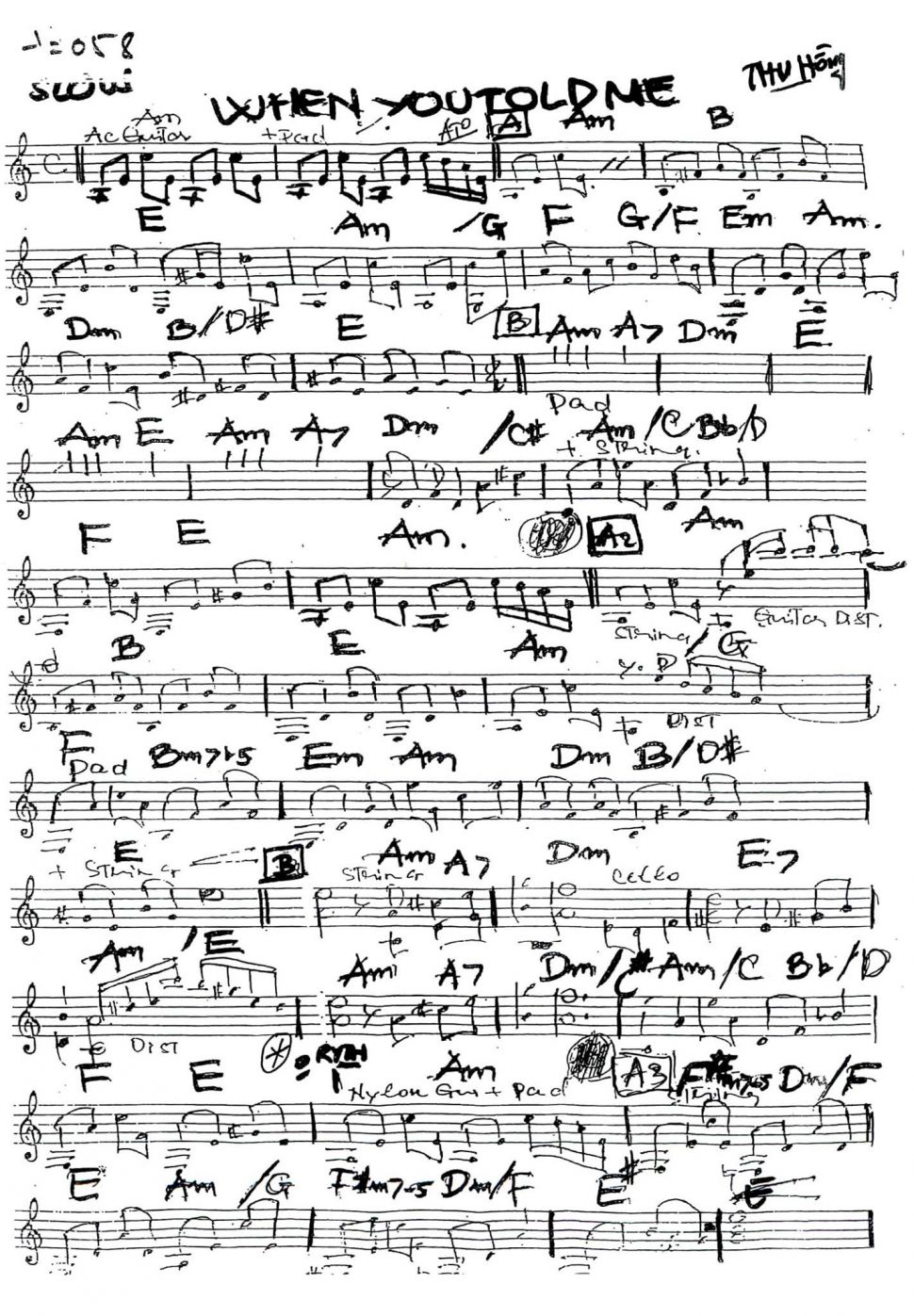 When You Told Me sheet