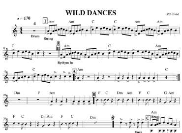 Wild Dances sheet có lời 