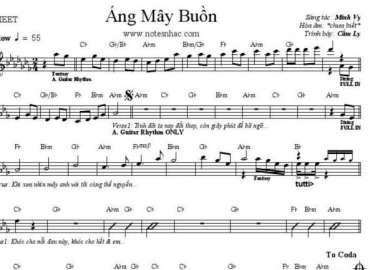 Áng mây buồn sheet