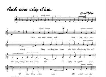 Anh còn cây đàn sheet có lời