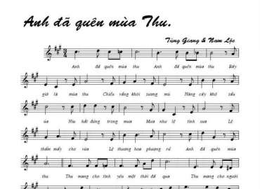 Anh đã quên mùa thu sheet có lời