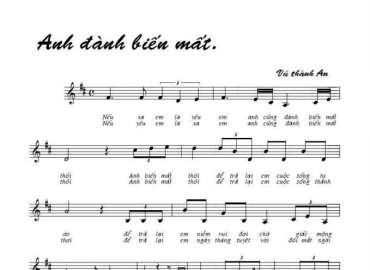 Anh đành biến mất sheet có lời