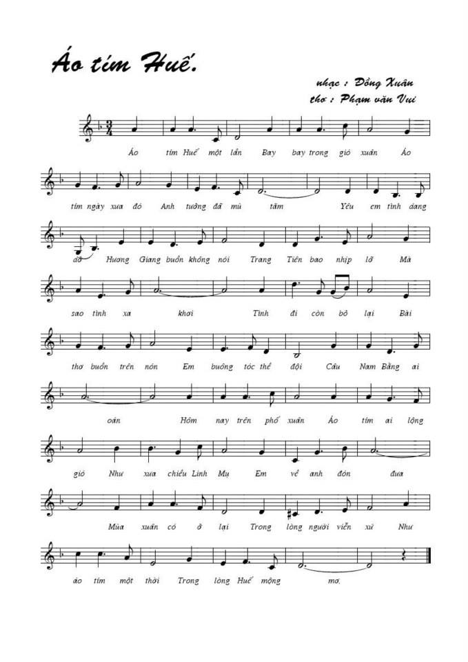 Áo tím huế sheet