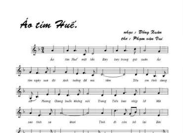 Áo tím huế sheet có lời