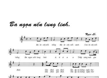 Ba Ngọn Nến Lung Linh sheet có lời