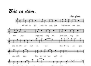 Bài Ca Đêm sheet có lời