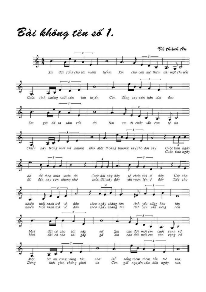 Bài Không Tên Số 1 sheet
