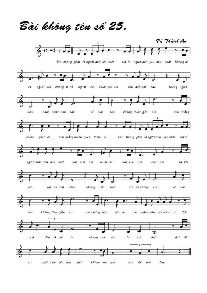 Bài Không Tên Số 25 sheet