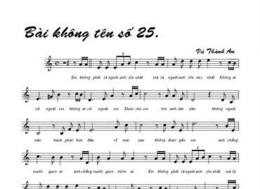 Bài Không Tên Số 25 sheet có lời