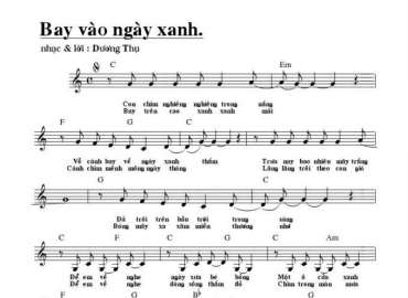 Bay Vào Ngày Xanh sheet có lời