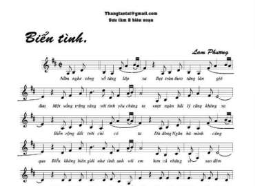 Biển Tình sheet có lời