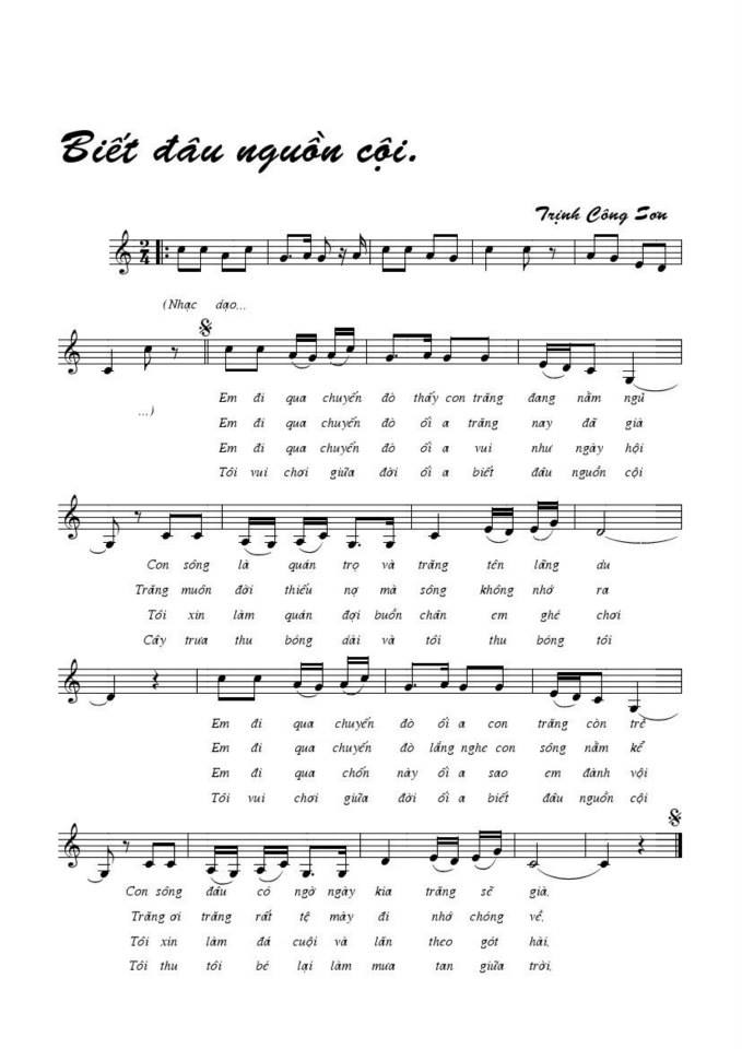 Biết Đâu Nguồn Cội sheet