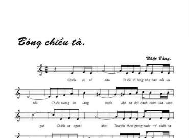 Bóng Chiều Tà sheet có lời