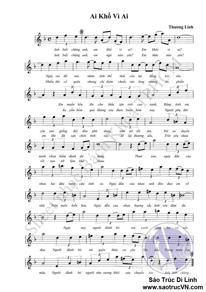 Ai khổ vì ai sheet Ai khổ vì ai sheet