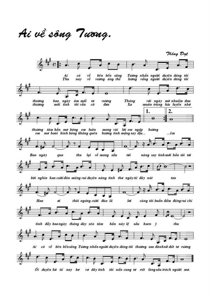 Ai về sông hương sheet