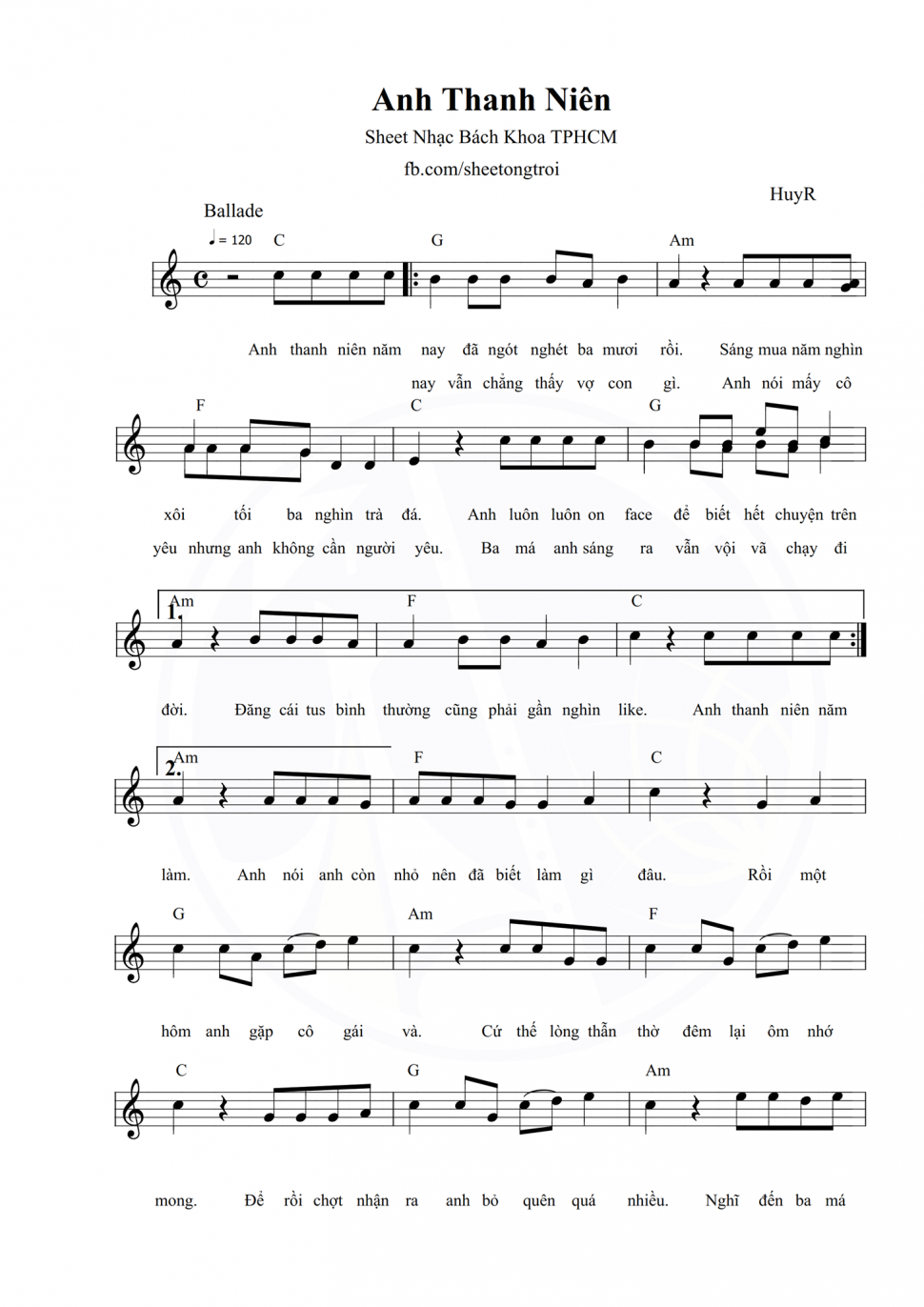 Anh thanh niên sheet 