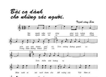 Bài Ca Dành Cho Những Xác Người sheet có lời