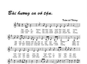 Bài Hương Ca Vô Tận sheet có lời