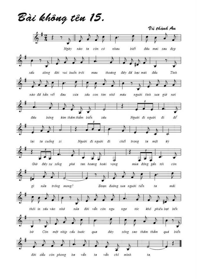Bài Không Tên Số 15 sheet