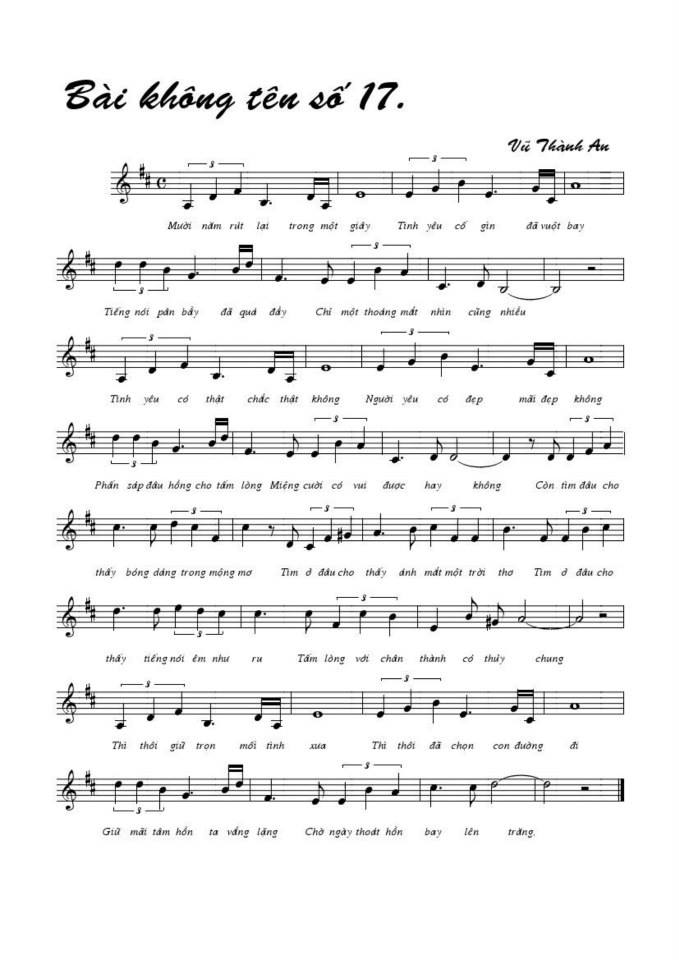 Bài Không Tên Số 17 sheet