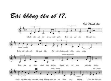 Bài Không Tên Số 17 sheet có lời