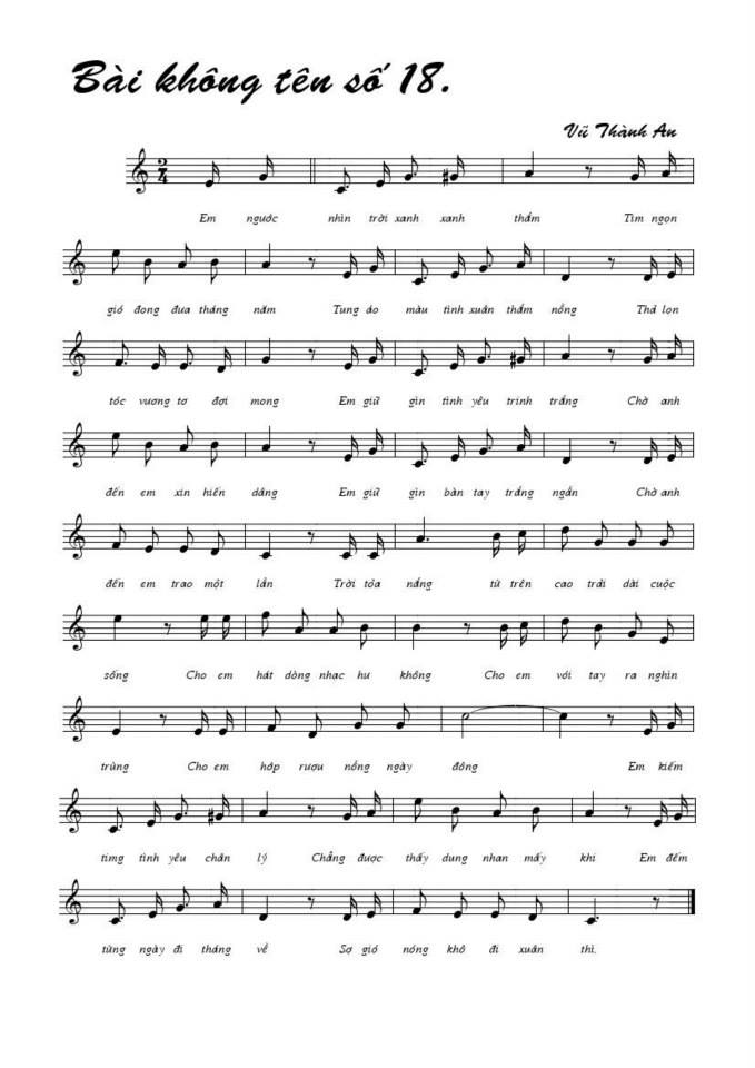 Bài Không Tên Số 18 sheet