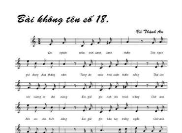 Bài Không Tên Số 18 sheet có lời