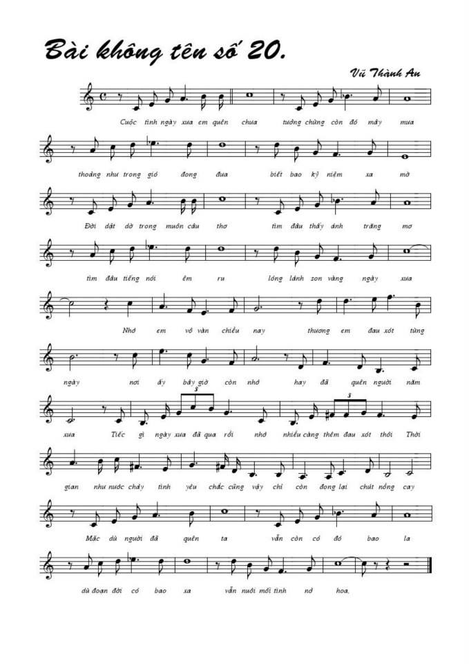 Bài Không Tên Số 20 sheet