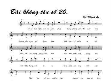 Bài Không Tên Số 20 sheet có lời