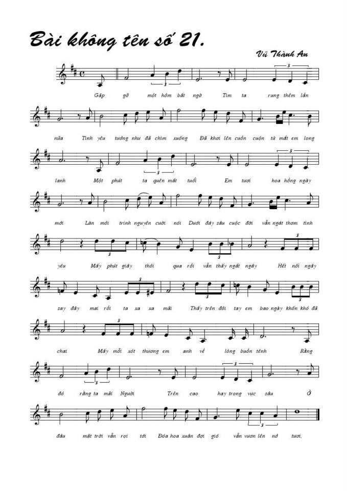 Bài Không Tên Số 21 sheet