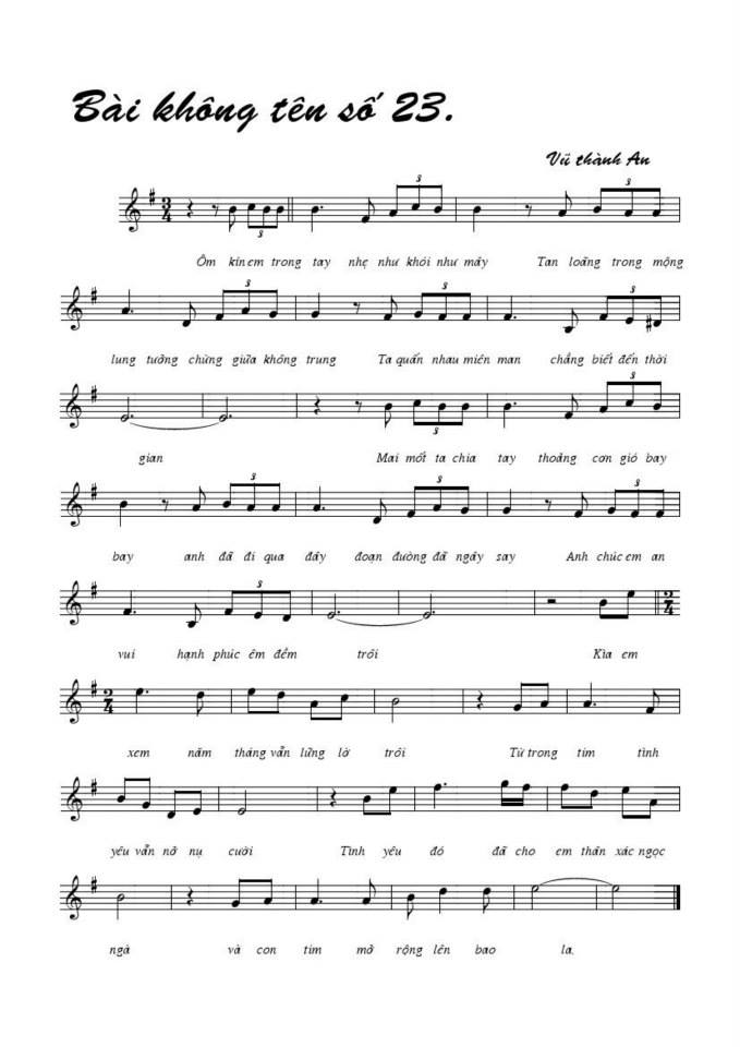 Bài Không Tên Số 23 sheet