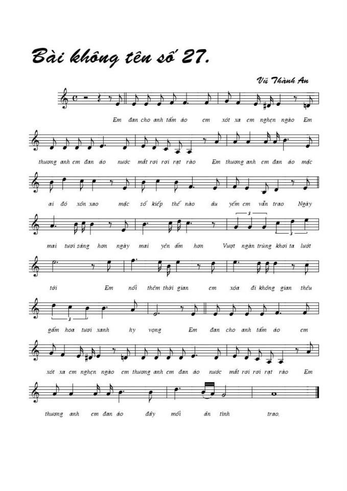 Bài Không Tên Số 27 sheet